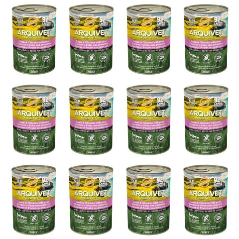 Mokra karma dla psów z jagnięciną i kurczakiem 12x400G ARQUIVET Mokra karma dla psów z jagnięciną i kurczakiem 12x400G ARQUIVET
