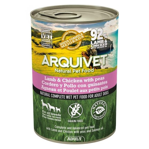 Mokra karma dla psów z jagnięciną i kurczakiem 12x400G ARQUIVET Mokra karma dla psów z jagnięciną i kurczakiem 12x400G ARQUIVET