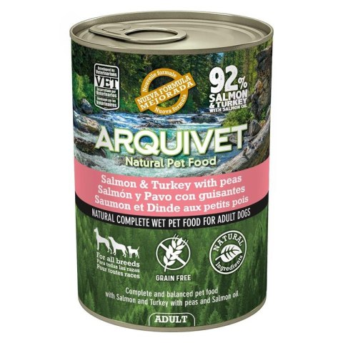 Mokra karma dla psów z łososiem i indykiem 12x400G Arquivet Mokra karma dla psów z łososiem i indykiem 12x400G Arquivet