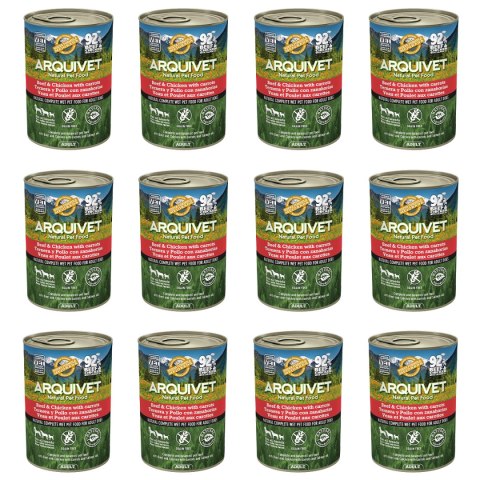 Mokra karma dla psów z wołowiną i kurczakiem 12x400G ARQUIVET Mokra karma dla psów z wołowiną i kurczakiem 12x400G ARQUIVET