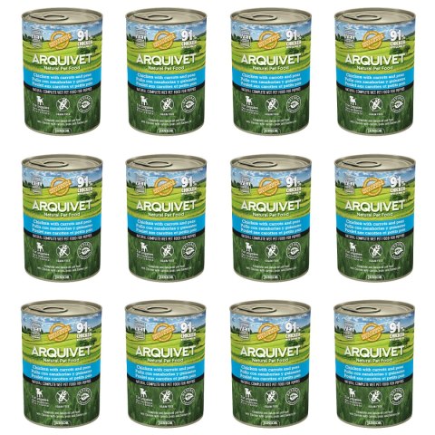 Mokra karma dla szczeniąt z kurczakiem Junior 12x400g ARQUIVET Mokra karma dla szczeniąt z kurczakiem Junior 12x400g ARQUIVET