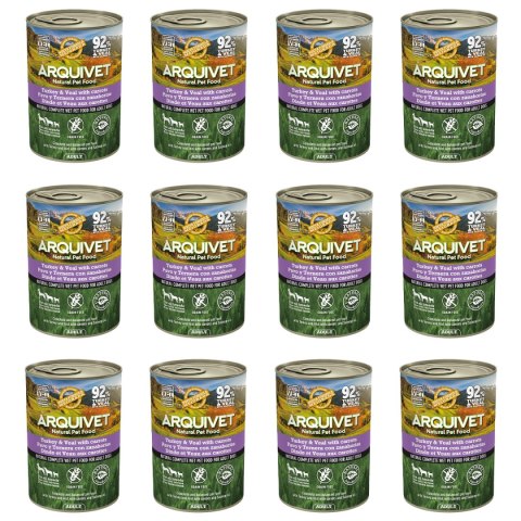 Mokra karma dla psa z indykiem i cielęciną 12x400g Arquivet Mokra karma dla psa z indykiem i cielęciną 12x400g Arquivet