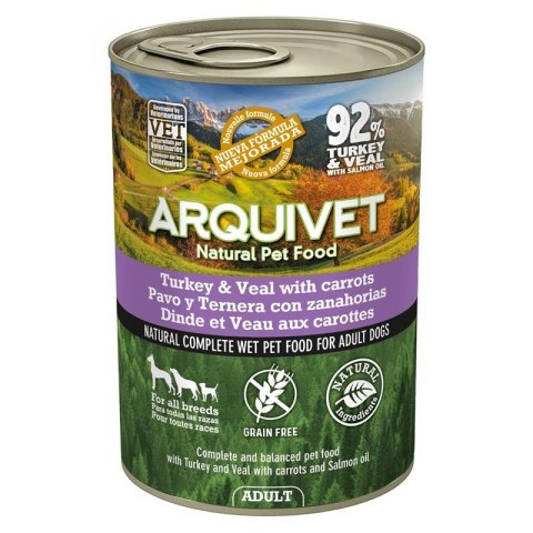 Mokra karma dla psa z indykiem i cielęciną 12x400g Arquivet Mokra karma dla psa z indykiem i cielęciną 12x400g Arquivet