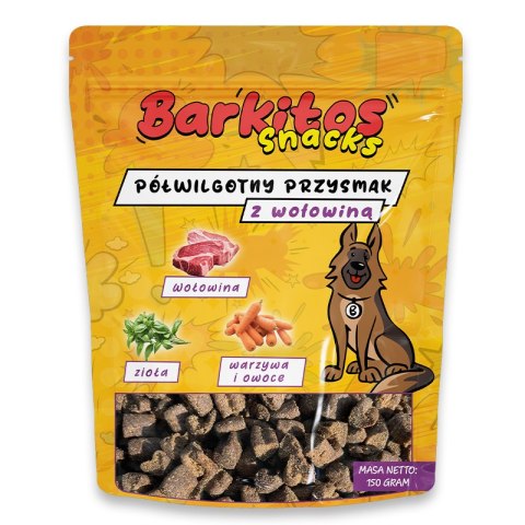 BARKITOS SNACKS Półwilgotny przysmak dla psów wołowina 150g BARKITOS SNACKS Półwilgotny przysmak dla psów wołowina 150g