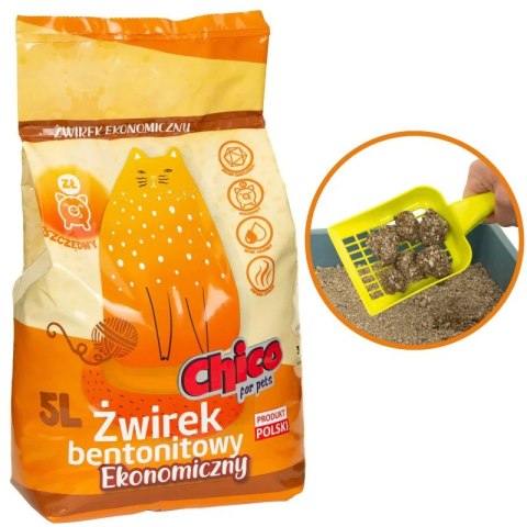 CHICO Żwirek bentonitowy Ekonomiczny 5l Rokus CHICO Żwirek bentonitowy Ekonomiczny 5l Rokus