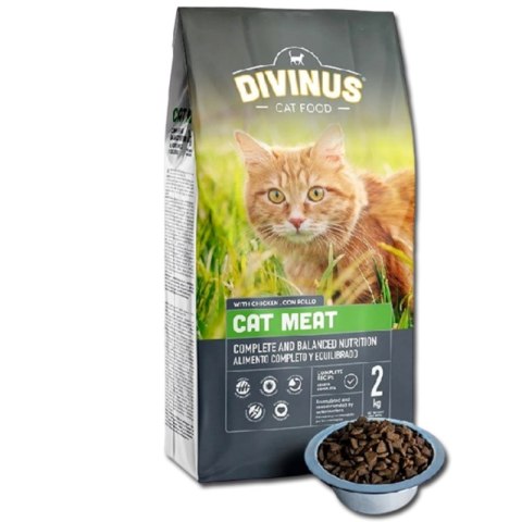 Sucha karma Cat Meat dla kotów dorosłych 2kg Divinus Sucha karma Cat Meat dla kotów dorosłych 2kg Divinus