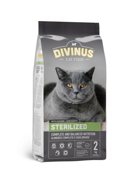 Sucha karma Cat Sterilized dla kotów sterylizowanych - 2kg Divinus Sucha karma Cat Sterilized dla kotów sterylizowanych - 2kg Divinus