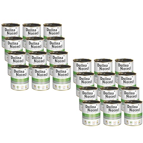 Mokra karma dla psów bogata w dziczyznę 24 x 400g Dolina Noteci Premium Mokra karma dla psów bogata w dziczyznę 24 x 400g Dolina Noteci Premium