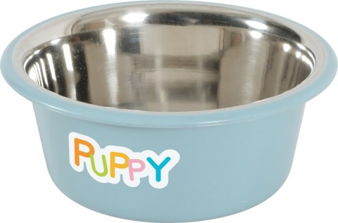 Miska plastikowa PUPPY z podstawką antypoślizgową kolor niebieski Miska plastikowa PUPPY z podstawką antypoślizgową kolor niebieski