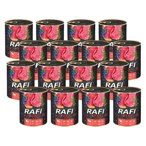 Rafi z wołowiną, borówką i żurawiną 12 x 800 g Rafi z wołowiną, borówką i żurawiną 12 x 800 g