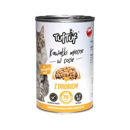 TUF TUF KOT kawałki mięsne z drobiem 415g Bult