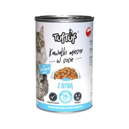 TUF TUF kawałki mięsne z rybą dla kota 415g Bult