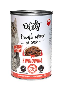 TUF TUF KOT kawałki mięsne z wołowiną 415g Bult