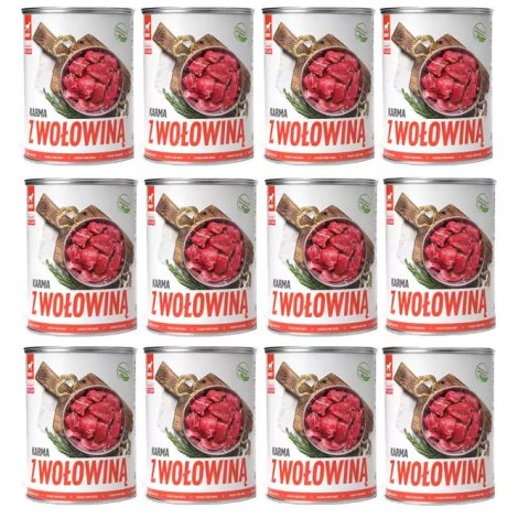 TUF TUF Mokra karma dla psa z wołowiną 400g x 12szt. Bult