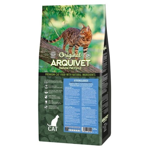 ARQUIVET CAT Original dla kotów sterylizowanych łosoś z ryżem 7 kg ARQUIVET CAT Original dla kotów sterylizowanych łosoś z ryżem 7 kg