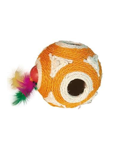 ARQUIVET Piłka z sizalu z piłką i piórami 11,5 cm ARQUIVET Piłka z sizalu z piłką i piórami 11,5 cm