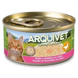 Puszka dla kota kurczak w sosie z krewetkami 80g Arquivet