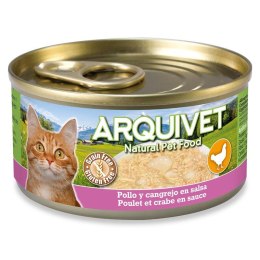 Puszka dla kota kurczak w sosie z paluszkami krabowymi 80g Arquivet