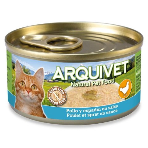 ARQUIVET puszka dla kota kurczak w sosie ze szprotką 80g ARQUIVET puszka dla kota kurczak w sosie ze szprotką 80g