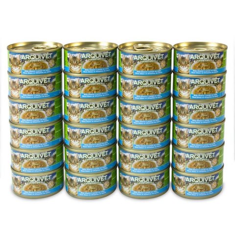 Puszka dla kota o smaku tuńczyka i lucjana 24 x 80 g Arquivet Puszka dla kota o smaku tuńczyka i lucjana 24 x 80 g Arquivet