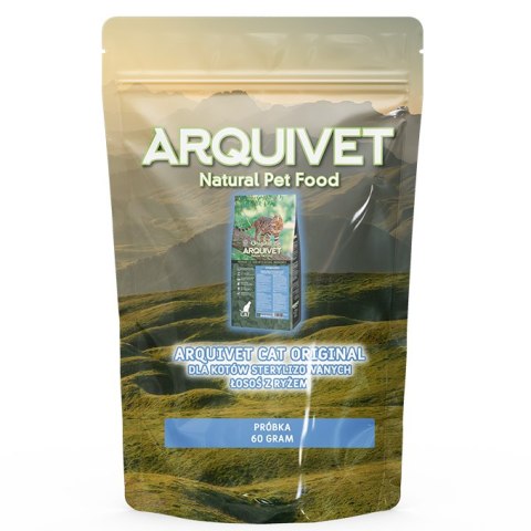 PRBÓKA ARQUIVET CAT Original dla kotów sterylizowanych łosoś z ryżem 60 g PRBÓKA ARQUIVET CAT Original dla kotów sterylizowanych łosoś z ryżem 60 g